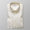 Off White Herringbone French Cuff Shirt - Eton Shirts
