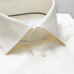 Off White Herringbone French Cuff Shirt - Eton Shirts