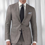 Off White Herringbone French Cuff Shirt - Eton Shirts