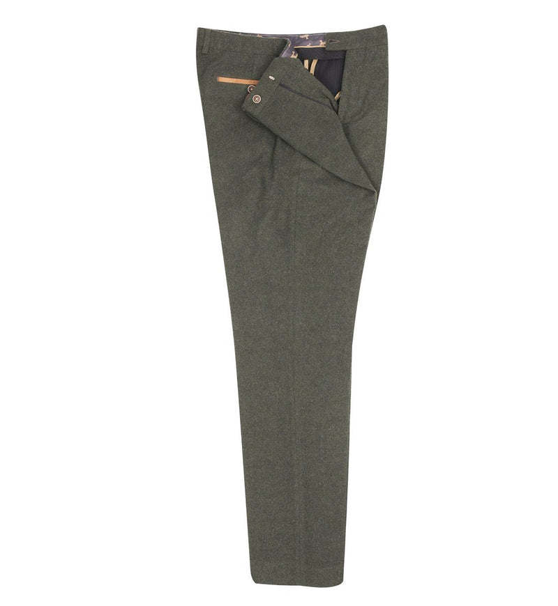 Olive Tweed Suit Trousers - Fratelli