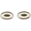 Oval Enamel Ivory Aster Cufflinks - Leonard Silver