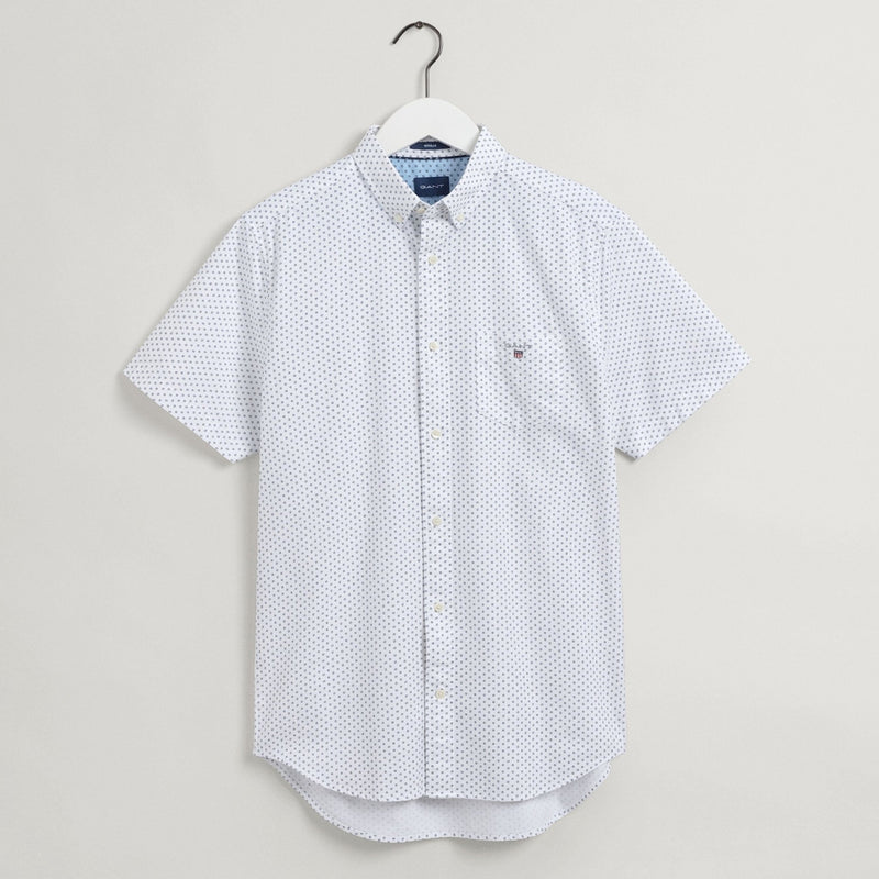 Oxford Micro Print Shirt White - Gant