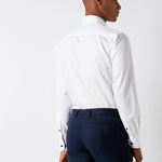 Parker Navy Button White Shirt - Remus Uomo