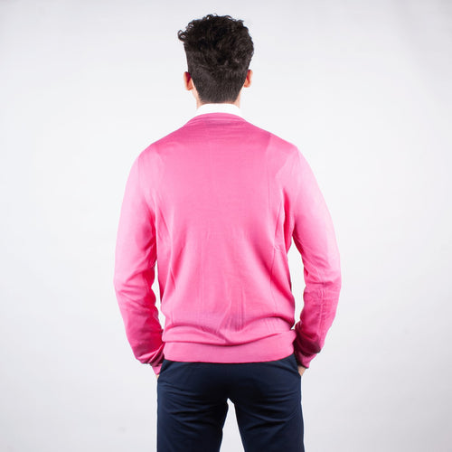 Pink Merino Crew-neck - John Victor