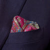 Pink-Paisley Pattern Pocket Square - Eton Shirts