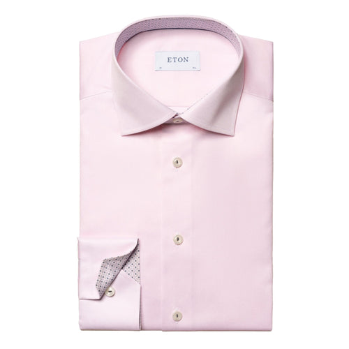 Pink Signature Twill Shirt With Insert - Eton Shirts