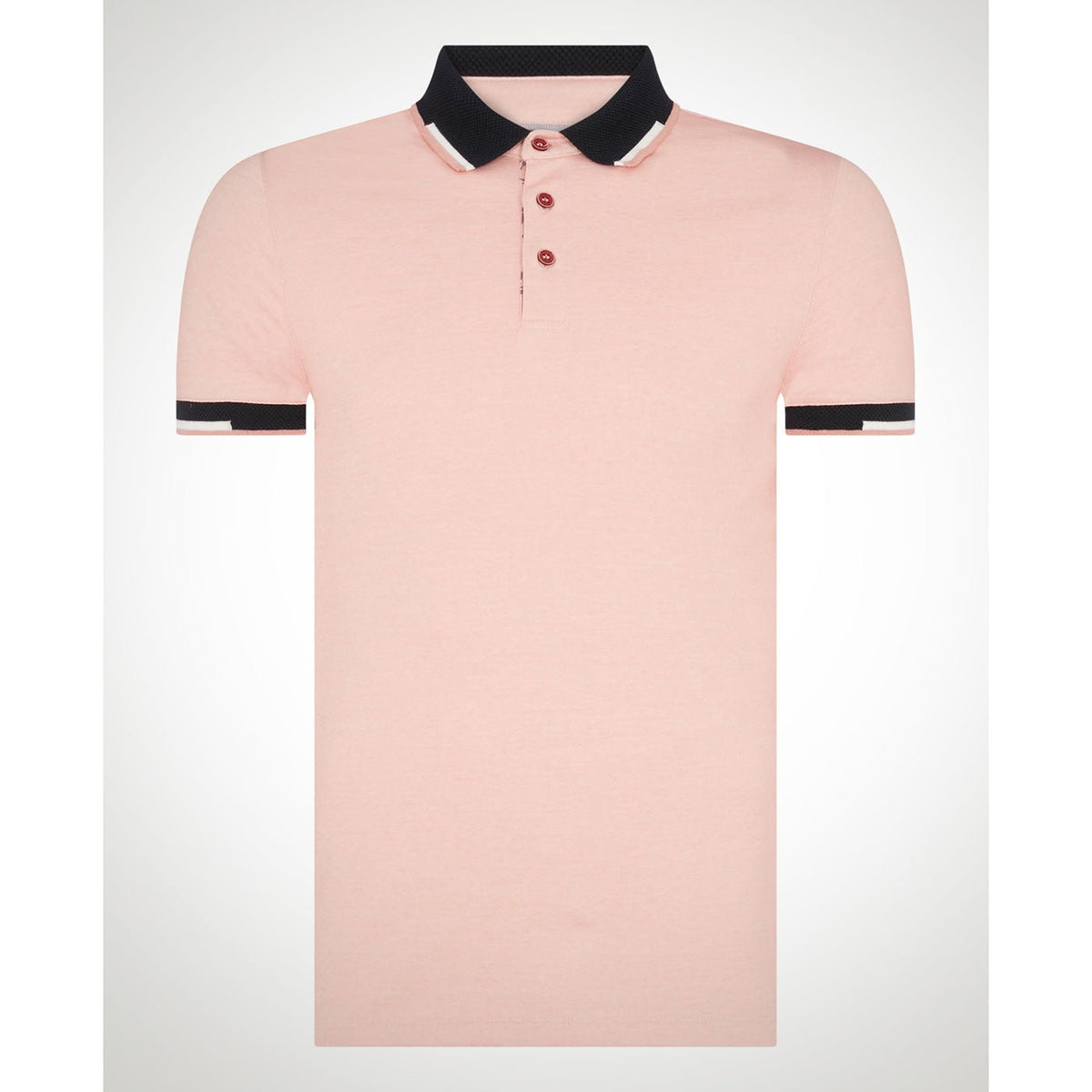 Pink Tipped Polo Shirt - Remus Uomo