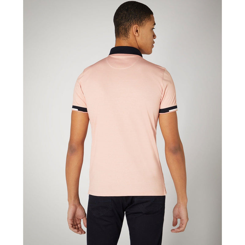 Pink Tipped Polo Shirt - Remus Uomo