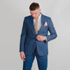 Pinstripe Wool Blue Suit - Torre