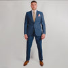 Pinstripe Wool Blue Suit - Torre