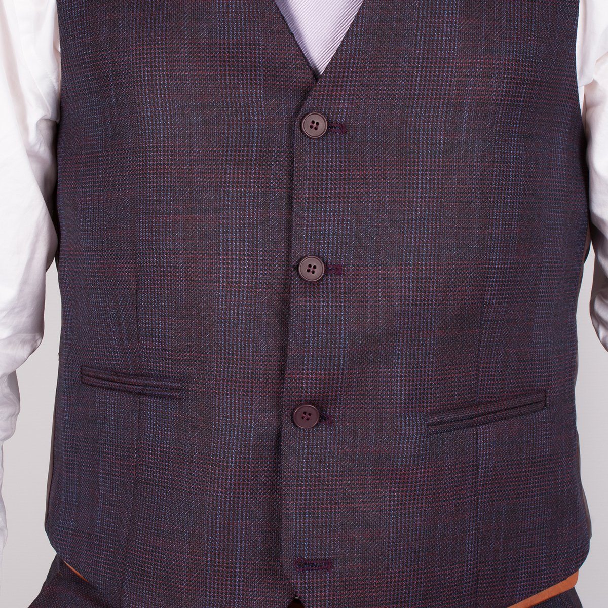Plum Slim Fit Suit - John Victor