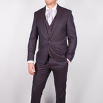 Plum Slim Fit Suit - John Victor