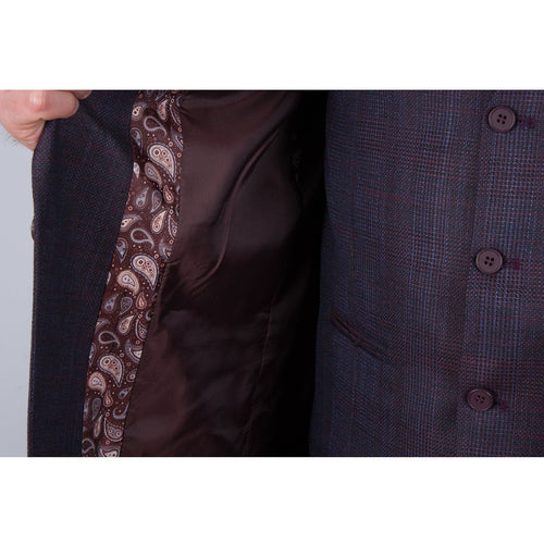 Plum Slim Fit Suit - John Victor