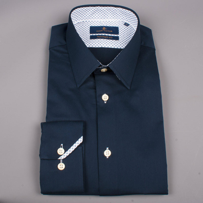 Pointy Collar Navy - John Victor