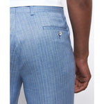 Powder Blue Pin Stripe Trouser - Remus Uomo