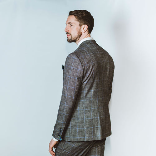 Prince of Wales Grey Check Suit - Leonard Silver