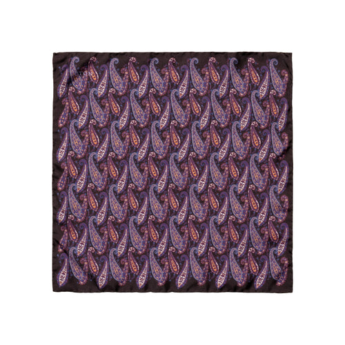 Purple Paisley Pocket Square - Eton Shirts