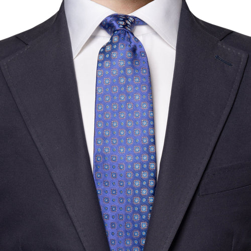 Purple Patterned Silk Tie - Eton Shirts