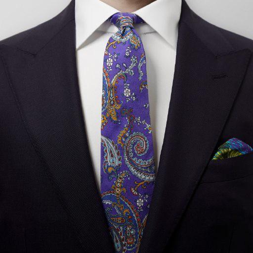 Purple Tie-Paisley Pattern - Eton Shirts