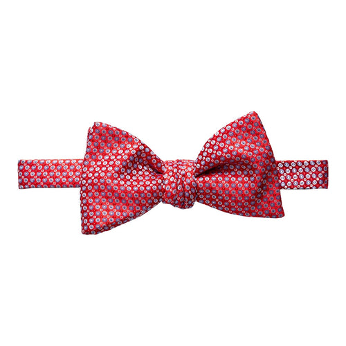 Red Geometric Self Tie Bow - Eton Shirts