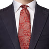 Red Paisley Patterned Hand Made Silk Tie - Eton Shirts