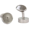 Round Centre Point Aster Cufflinks - Leonard Silver