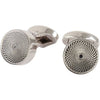 Round Centre Point Aster Cufflinks - Leonard Silver