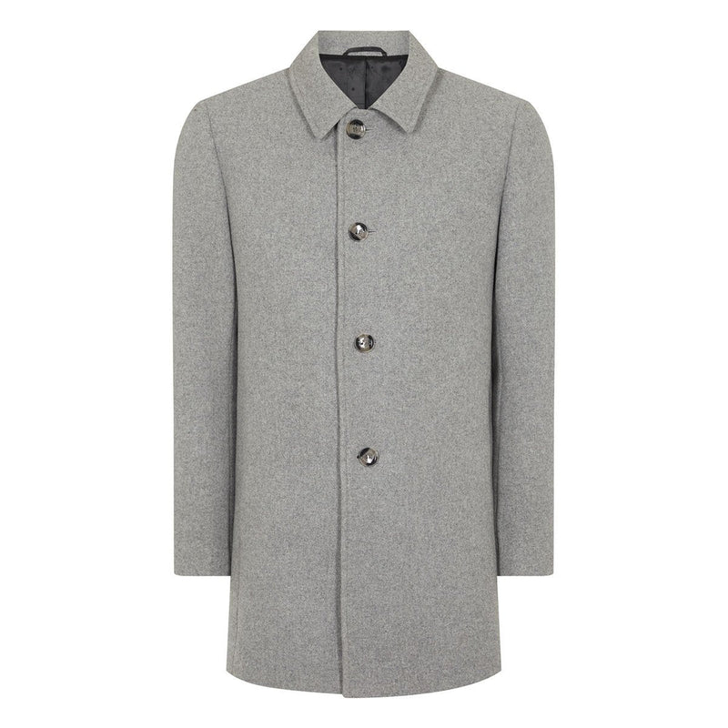Rowan Tailored Wool Coat Grey - Remus Uomo