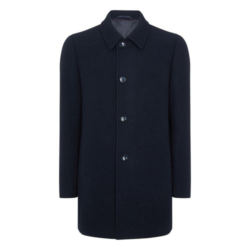 Rowan Tailored Wool Coat Navy - Remus Uomo