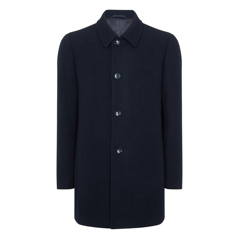 Rowan Tailored Wool Coat Navy - Remus Uomo