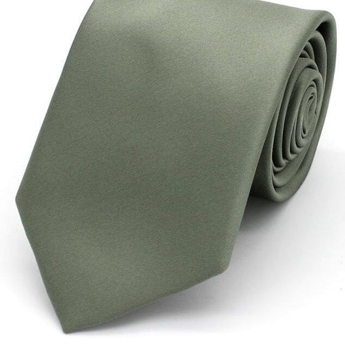 Sage Satin Tie - Leonard Silver