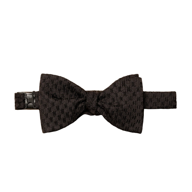 Self Tie Bow Woven with Geo Effect - Eton Shirts