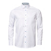 Signature Twill Shirt with Pale Blue Buttons - Eton Shirts