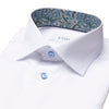 Signature Twill Shirt with Pale Blue Buttons - Eton Shirts
