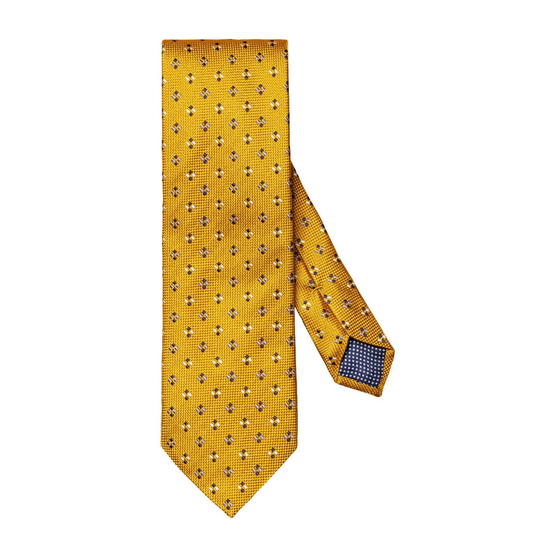 Silk Patterned Gold Tie - Eton Shirts