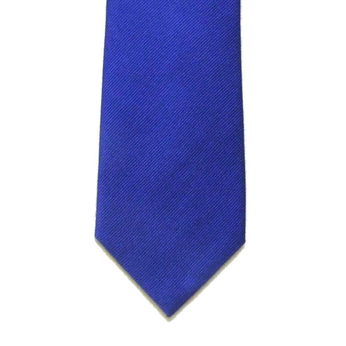 Silk Royal Blue Tie - Leonard Silver