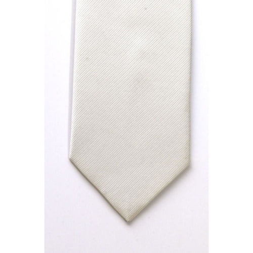 Silk White Tie - Leonard Silver