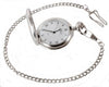 Silver Brushed Quartz Pocket Watch - Leonard Silver