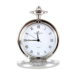 Silver Brushed Quartz Pocket Watch - Leonard Silver