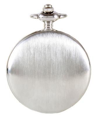 Silver Brushed Quartz Pocket Watch - Leonard Silver