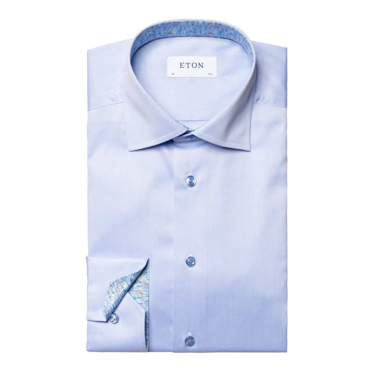 Sky Signature Twill – Contrast Details - Eton Shirts