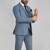 Sky Tweed Wedding Suit - Leonard Silver