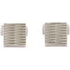 Square ZigZag Silver Cufflinks - Leonard Silver