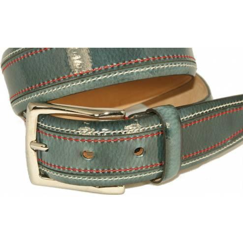 STEFANO CORSINI Mens Stefano Corsini Patent Leather Belt, Blue - Stefano Corsini