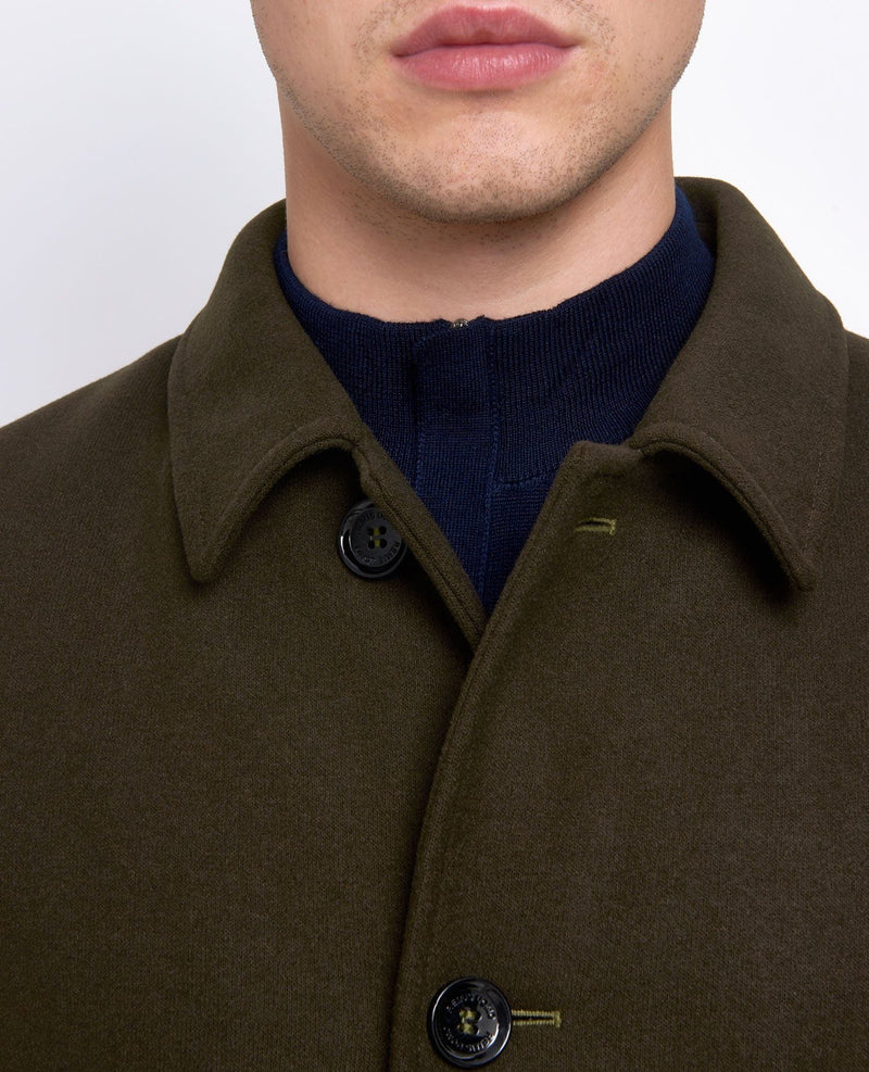 Tailored Wool Coat Olive Green - Remus Uomo