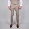 Tan Multi Check waistcoat - Guide Clothing