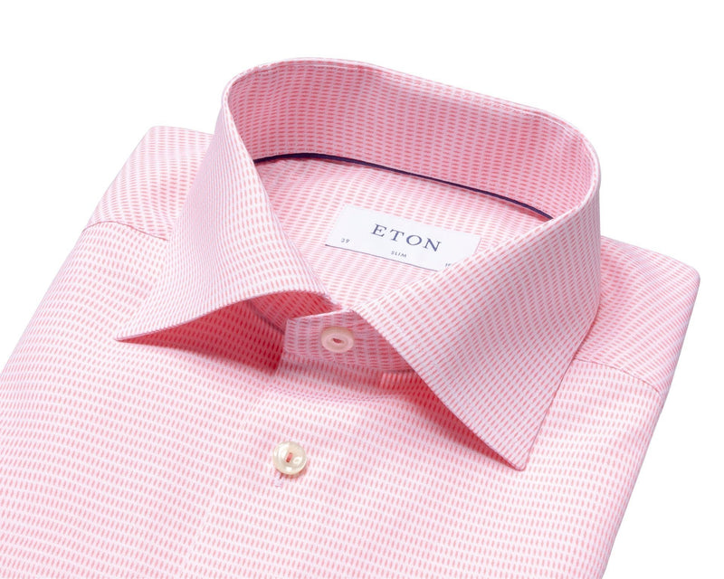 Textured Pink Shirt - Eton Shirts