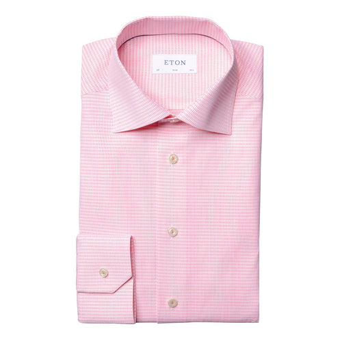 Textured Pink Shirt - Eton Shirts