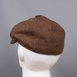 Tweed Herringbone Hat Brown - John Victor