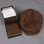 Tweed Herringbone Hat Brown - John Victor